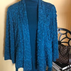 Open Front Cardigan Blue Size 12